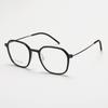 1018 Armazón de Gafas Moda Poligonal Ultraligero Acero Plástico Tungsteno Carbono para Miopía para Mujer Armazón con Patas de Titanio Verde Transparente para Hombre con Graduación