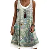 Vestido europeo y americano transfronterizo con estampado digital 3D, vestido largo casual sin mangas para mujer, vestido largo para mujer