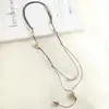 Nuevos Accesorios de Collar de Cerámica Personalizados para Mujer, Cadena de Suéter Multicapa, Cadena para la Cintura, Cordón Tejido a Mano, de Nicho y Versátil