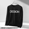 Camisetas de manga larga de 180G, tipo algodón, hechas a medida para uniformes de trabajo, con diseños publicitarios y culturales, disponibles para pedidos grupales, estilo unisex.