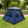 Tienda cuadrada personalizada para comercio exterior transfronterizo, impermeable y a prueba de sol, adecuada para acampar al aire libre y parques, tienda automática portátil de cuatro lados