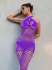 Lingerie Sexy Exportação Transfronteiriça Europeia e Americana Peça Única Sexy com Suspensório de Peito Renda Jacquard Abertura na Virilha Pijama e Meias W291