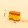 Brinquedo de comida mini hambúrguer Panini para micro paisagens, decoração DIY de casa de bonecas, acessórios de cápsula surpresa, miniaturas