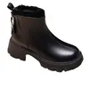 Botas de Moda para Mujer, Botas Populares de Piel Suave, Zapatos de Felpa Espesos y Forrados de Lana Invierno 2026, Botas de Moda Blancas y Negras, Botas Antideslizantes para Mujer
