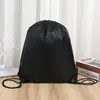 Bolsas de Poliéster Coloridas con Cordón Transfronterizas en Stock, Bolsas con Cordón para Guardar Zapatos y Equipo de Boxeo con Impresión de Logo, Mochilas de Doble Hombro con Cordón