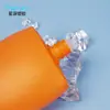 Botella de protector solar invertida al por mayor de plástico PP para maquillaje y cuidado de la piel, botella con aplicador tipo manguera para crema de maquillaje y protección 50ml