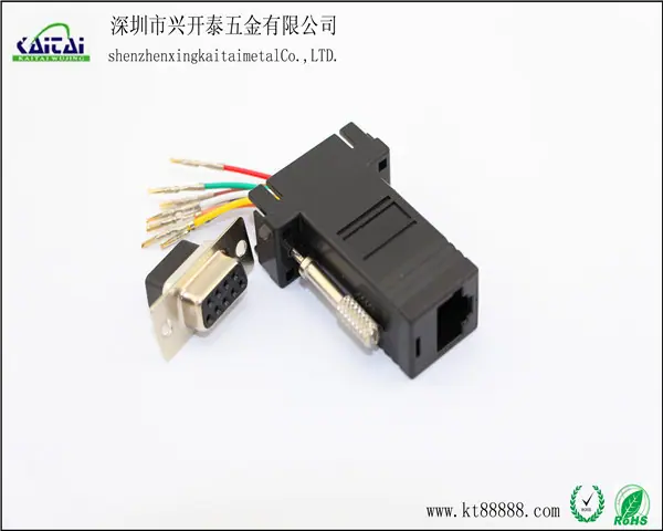 RJ45-DB9F黑色1