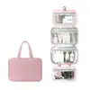 Bolsa de Higiene Pessoal Grande de Quatro Camadas para Pendurar com Armazenamento Dividido para Produtos de Skincare, Bolsa de Armazenamento de Viagem à Prova d'Água e Resistente ao Desgaste