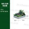 Zhixiao 30 maceta rectangular alta de hierro corrugado se puede combinar con jardinera de hierro para exteriores fuera de la partición de la maceta transfronteriza