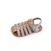 Sandalias Romanas Tejidas Caladas para Niñas 2026 Verano Nuevas de Estilo Coreano Sandalias de Suela Blanda para Niñas para Combinar con Vestidos Zapatos de Playa