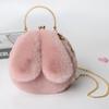 Fabricante Directo al Por Mayor Bolso con Orejas de Conejo Bolso Bandolera Bolso de Clip Cruzado Otoño e Invierno Bolso de Cadena