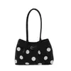 Bolsa de ombro transfronteiriça, bolsa doce de axila, bolsa tote de bolinhas estilo coreano nicho de grande capacidade, bolsa de mão, bolsa feminina popular
