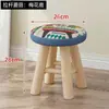 Taburete pequeño de madera maciza para uso doméstico, elegante taburete para cambiarse los zapatos, taburete redondo, taburete bajo para sofá de adulto, banco pequeño al por mayor