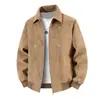 Chaqueta popular transfronteriza con cuello alto para hombre, nueva gabardina de PU para primavera y otoño 2025, moderna, elegante, corte holgado, adecuada para parejas