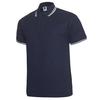 Camisa Polo de Cor Sólida King 1Ac04 Tingida na Massa Gola Contrasting CVC Manga Curta Lapela Roupa de Trabalho Camisa Publicitária Estampada com Logo