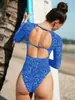 Traje de Surf Estilo Nuevo Europeo y Americano 2025 Pequeño Fresco Floral Ajustado Sexy de una Pieza