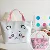 Bolsa de almoço PU japonesa bolsa térmica fofa desenho animado grande estudante trabalhador de escritório bolsa térmica para marmita bolsa de almoço peixe feio