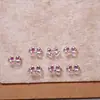 Joias para Nail Art Mini Laço Aurora Resina Pequena Gravata Borboleta Flutuante Acessórios para Unhas Material DIY Pequenos Acessórios
