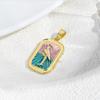 Collar Colgante de Tarot con Colgantes de Flor de Crisantemo de Coco Cisne con Baño de Oro de 18 Quilates Retro Europeo y Americano Accesorios de Colgante