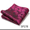 Fabricante de Guangzhou Bufanda Cuadrada de Poliéster Rayada Jacquard de Alta Densidad de 1200 Agujas para Hombre, Negocios, Boda, Accesorios para Novio y Padrinos