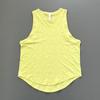 Blusa Deportiva Jacquard Ligera Transpirable Holgada Lulu Chaleco de Yoga Cuello Redondo Dobladillo Curvo Top Chaleco Lulu para Mujer
