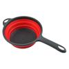 Cesta de Drenagem Dobrável Redonda com Cabo Longo Cesta Telescópica para Lavar Vegetais Cesta de Frutas e Legumes para Cozinha Cesta de Armazenamento Telescópica