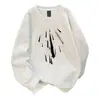 Sudadera de cuello redondo sin capucha de marca trendy americana para mujer 2026 Nuevo estilo popular Petite Holgada Estilo perezoso Parte superior de alta gama