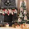 Gran Venta en Stock Bolsa de Regalo con Cordón de Enano Navideño Cascanueces Caricatura Bolsillo de Lino con Cordón Bolsa de Regalo Navideña