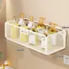 Estante de almacenamiento extraíble, cajón de armario, cesta para calcetines, cesta colgante multifuncional para pared de baño sin taladro
