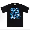 2026 Nueva Marca de Moda Bape Cabeza de Mono Peso Pesado Manga Corta Corte Holgado Unisex Camiseta para Pareja Estudiante