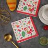 Guardanapos de Natal com Estampa de Desenho Animado, Guardanapos Especiais de Papel para Hotel, Festa, Banquete, Celulose de Madeira Nativa, Guardanapos em Pequeno Pacote