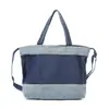 Bolso Cruzado de Mezclilla Color Block de Moda 2026 para Mujer, Estilo Ins Versión Coreana, Bolso Tote de Gran Capacidad
