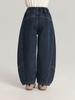 Pantalones para Niños Pudding Haru 2025 Invierno Nuevos Jeans Sueltos de Pierna Ancha con Forro Polar Engrosado para Niñas