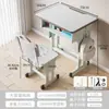 Conjunto de mesa infantil para alunos do ensino fundamental e médio, mesas e cadeiras de estudo eleváveis, mesa escolar atacado