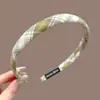 Diadema de cuadros dopamina para niñas, adecuada para el uso diario, no aprieta la cabeza, diadema para que las niñas la usen al lavarse la cara, pinza para el pelo, accesorio para el pelo