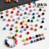 8 * 10mm acrílico colorido cubo açúcar multi-corte geométrico losango furo passante contas soltas DIY pulseira chaveiro acessórios