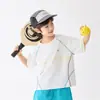 Ropa de Verano para Niños Nuevo Estilo 2026 Camiseta de Manga Corta de Verano Hai Ma Tela de Tacto Frío Secado Rápido Manga Media Moderna