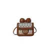 Primavera 2026 Nuevo Estilo Coreano Nicho Lazo Tejido de Paja Mini Bolso Cruzado Estilo Chanel Mini Bolso Cruzado de Hombro Único