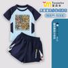 Tungtungsahur Tongtongge Desenho de Palito Estrangeiro Shanhaijing Roupa de Banho Infantil Conjunto de Duas Peças Calções de Banho para Meninos 3