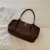 Bolsa feminina retrô da moda de grande capacidade, nova bolsa de ombro estilosa para o outono de 2026, bolsa tote para o trabalho e o dia a dia com um design exclusivo