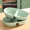Platos divididos de color trigo al por mayor, platos para perder peso, platos de desayuno con porciones controladas para adultos, vajilla, platos divididos para el hogar