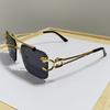 Europa y Estados Unidos explosión transfronteriza doble rayo gafas de sol de adorno para hombre al por mayor tendencia personalizada gafas de sol para mujer