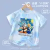 Camiseta de Manga Corta Goku Dragon Ball Nueva Transfronteriza Verano Tie-Dye Superior Seda de Hielo Secado Rápido Camisa Camiseta Moderna para Niños