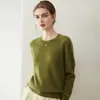 Nuevo Suéter de Punto 100% Cachemira Pura para Mujer, Versátil, Cuello Redondo, para el Otoño/Invierno 2026, Camiseta Base de Punto