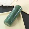 Fornecedor da Fábrica Copos de Água de Pedra Medicinal de Jade do Tibete, Copos Térmicos de Pedra Serpentina Magnética Verde Escuro, Copos de Chá de Jade para Vendas por Transmissão ao Vivo