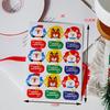 9 Botas de Navidad Nuevas con Forma de Papá Noel Muñeco de Nieve Reno Pegatina Sello de Regalo Adhesivo Decorativo