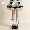 Calcetines de Algodón Puro con Cordones hasta Media Pantorrilla para Mujer, Calcetines de Encaje con Cinta para Primavera y Verano hasta la Rodilla, Calcetines de Pantorrilla Lolita