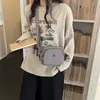 Bolso Cruzado de Lona Estilo Simple para Mujer, Color Sólido, Multicapa, Bolso de Hombro Casual Versátil, Bolso para Teléfono Móvil, Bolso Pequeño de Viaje
