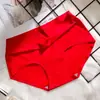Roupa íntima feminina de uma peça sem costura de seda gelada tamanho plus size cintura média justa ao corpo quadril algodão parte inferior calcinha para mulheres