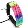 Pulseira de Couro Colorida Tecida à Mão Estilo Boêmio Simples Pulseira Arco-Íris Pulseira Joia Mais Vendida Transfronteiriça
